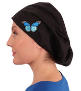 Sparkling EARTH Riley Medical Scrub Caps with Flat Front and Roomy Back - Adjustable Cord Lock Closure - Made in The USA!