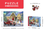 Springbok Christmas Night Lane 500 Piece Jigsaw Puzzle- Perfect for Holiday Family Game Nights- Multicolor Winter Scene with Snowman and Classic Red Truck