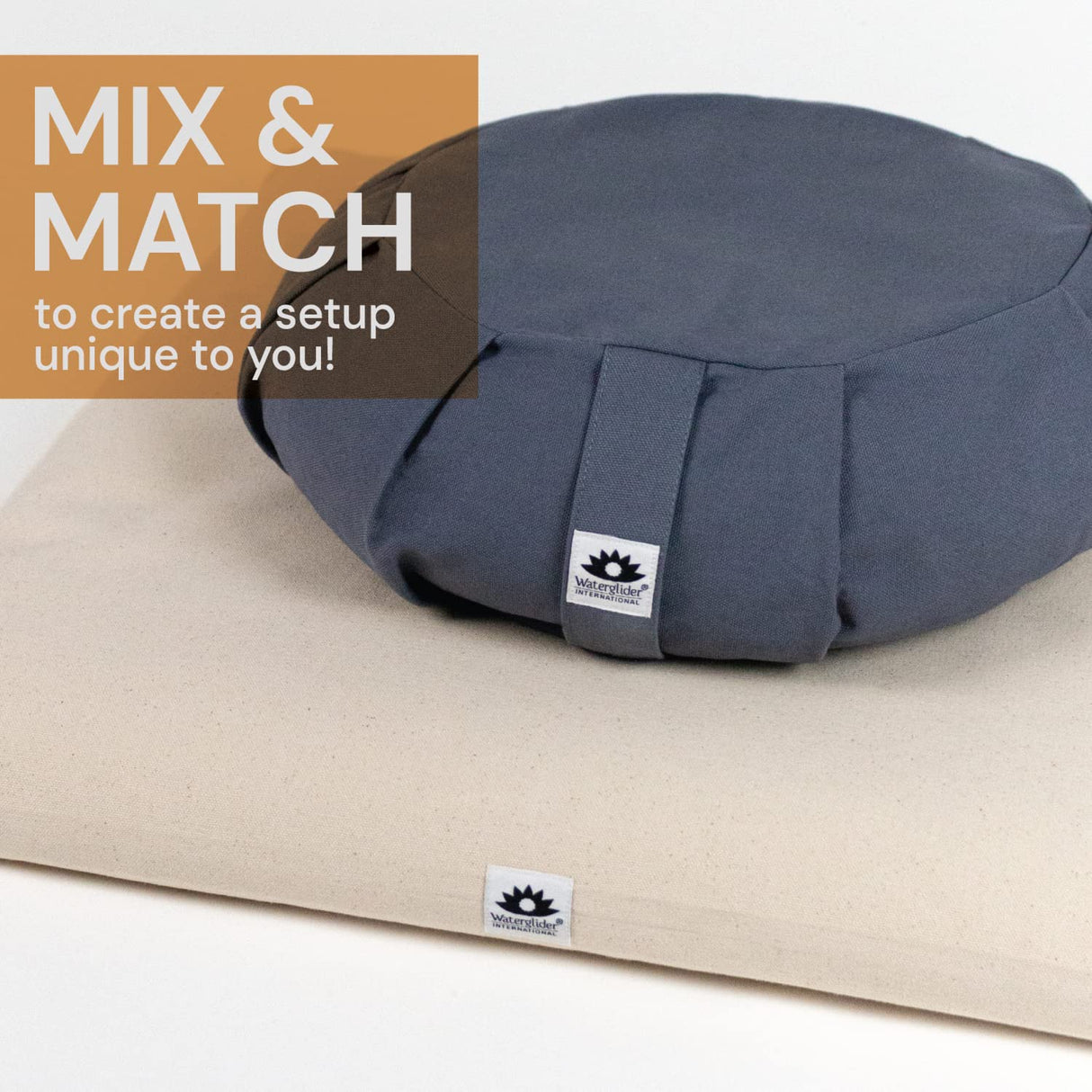 Meditation Cushion, Round, Buckwheat Husk Filled, Floor Pillow or Cushions, Yoga Seat, Zafu, Made in the USA
