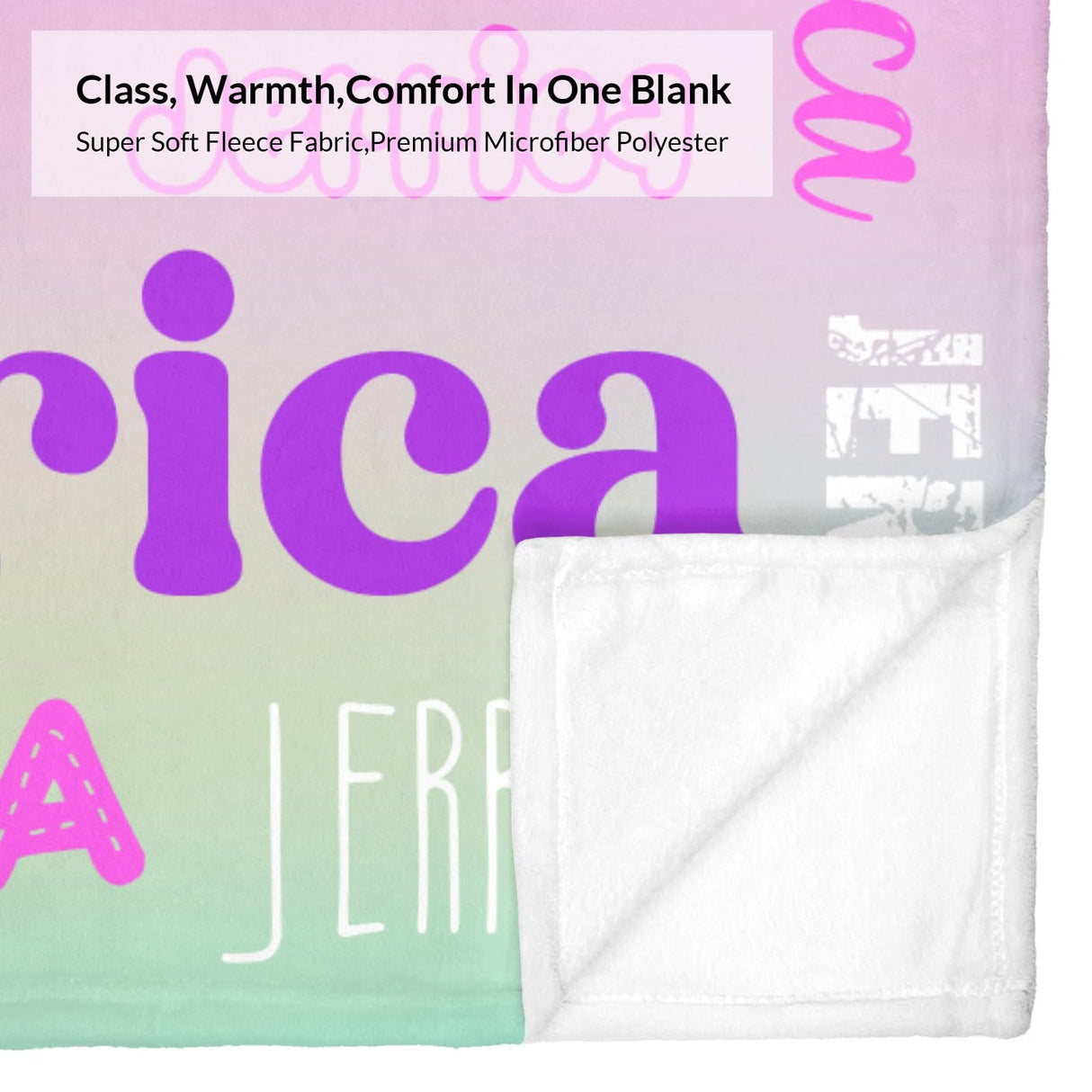 Custom Blanket with Name, Soft Cozy Personalized Name Blankets for Kids, Girls, Boys, Adults, Customized Christmas Blanket for Women, Men, Newborn, New Mom, Red Colors, Made in USA