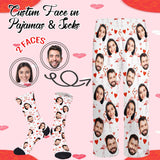 Custom Pajamas Pants with Photo for Men Women:Made in USA Personalized Pajama Trousers,Gifts for Wife Husband