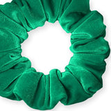 Velvet Scrunchies Jumbo Size Plush Big Ponytail Holders Thick Braided Locked Hair Big Made in the USA Green Pine