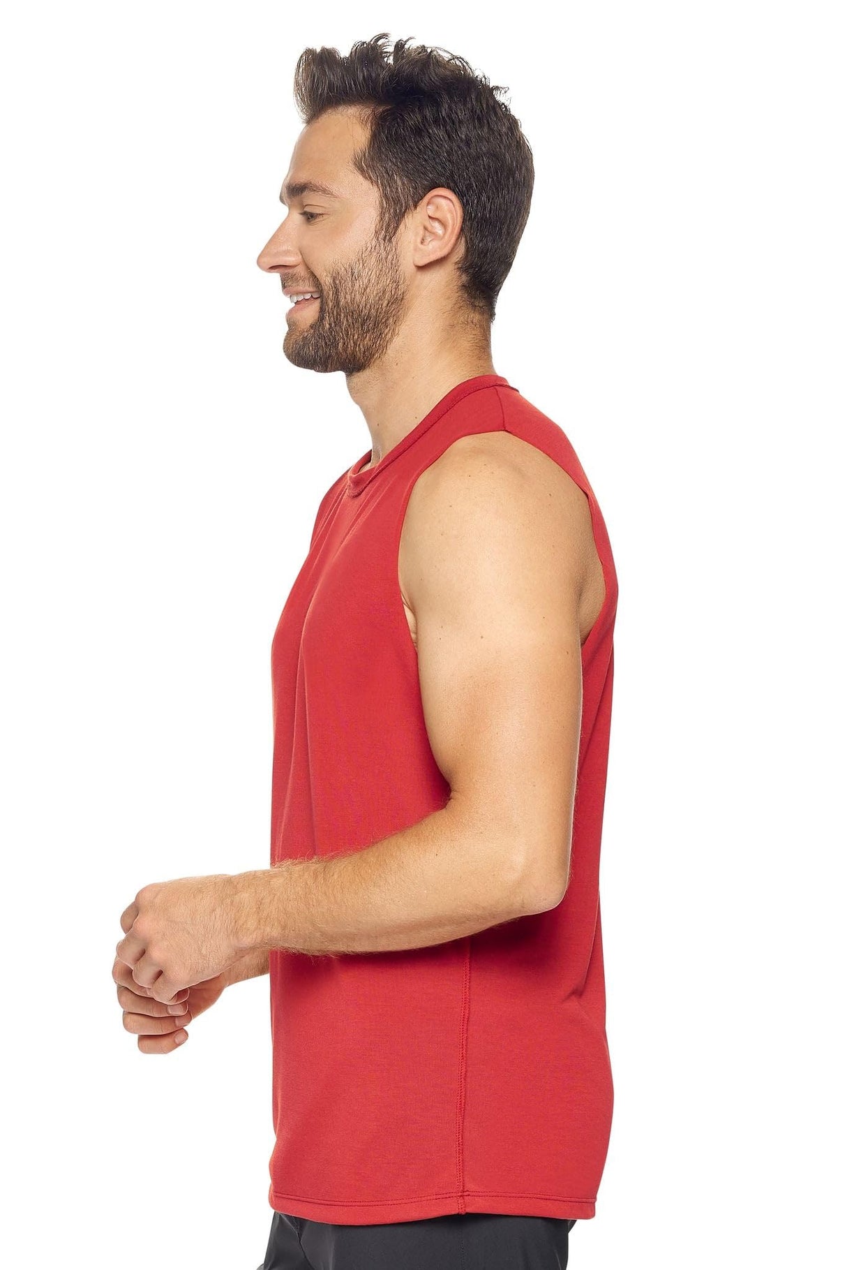 Expert Brand USA-Made Men's Soft Casual Activewear Siro Raw Edge Muscle Tee