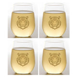 Set of 4 Shatterproof CUSTOM 16 oz Plastic Wine Glasses MADE in the USA (CHRISTMAS NUTCRAKERS)