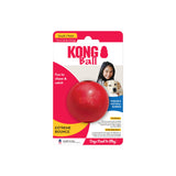 KONG Ball with Hole - Dog Fetch Toy - Durable Dog Ball Toy for Training, Interactive Playtime & More - Natural KONG Classic Rubber Ball for Dogs - Red, For Large/Medium Dogs