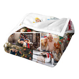 Custom Blanket with Picture Made in USA,Personalized Photo Blanket Throw Photo Blankets for Family Friends Pets,50"x60"