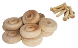 Wood Wheels - 12 Pack with Free Axle Pegs - Made in USA (1.5" Diameter)