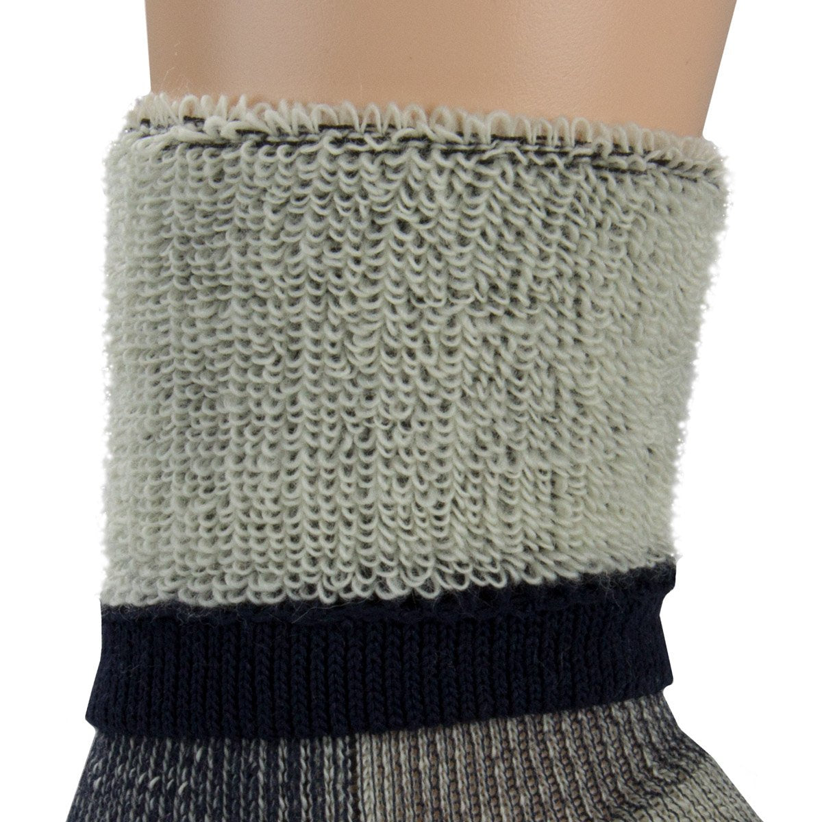 Merino Wool Crew Hiking Sock - Moisture Wicking Sock - Cushioned Sock