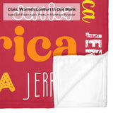 Custom Blanket with Name, Soft Cozy Personalized Name Blankets for Kids, Girls, Boys, Adults, Customized Christmas Blanket for Women, Men, Newborn, New Mom, Red Colors, Made in USA
