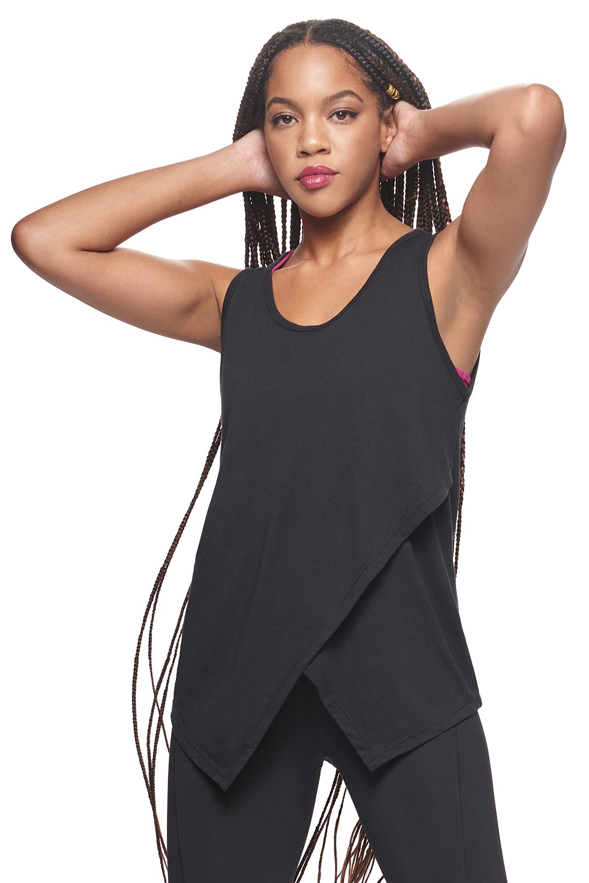 Expert Brand USA-Made Women's MoCA Cotton Blend Front Tie Tank Top