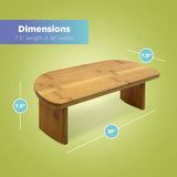 Bamboo Meditation Kneeling Bench - Best Design - New Magnetic Attached Legs - Portable - Ergonomic
