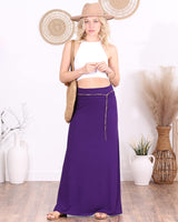 Popana Womens Long Maxi Skirt - Made in USA Long Skirts for Women Trendy - Casual Convertible Sundress Plus Size Maxi Skirt