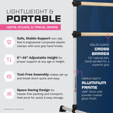 VITA Barre Portable Freestanding Double Ballet Barre, Prodigy, Wood | Adjustable Height, USA Made, Home or Gym Exercise Equipment for Kids & Adults | Dance, Fitness, Pilates