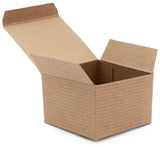 Made in USA 10-Count Recycled Brown Kraft Gift Boxes (5" X 5" X 3") with Tuck Lids for Weddings, Crafting and Baking Packaging Needs
