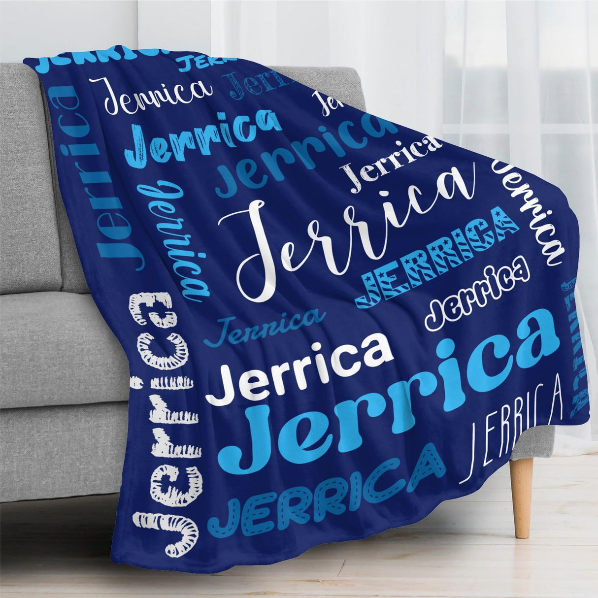 Custom Blanket with Name, Soft Cozy Personalized Name Blankets for Kids, Girls, Boys, Adults, Customized Christmas Blanket for Women, Men, Newborn, New Mom, Red Colors, Made in USA
