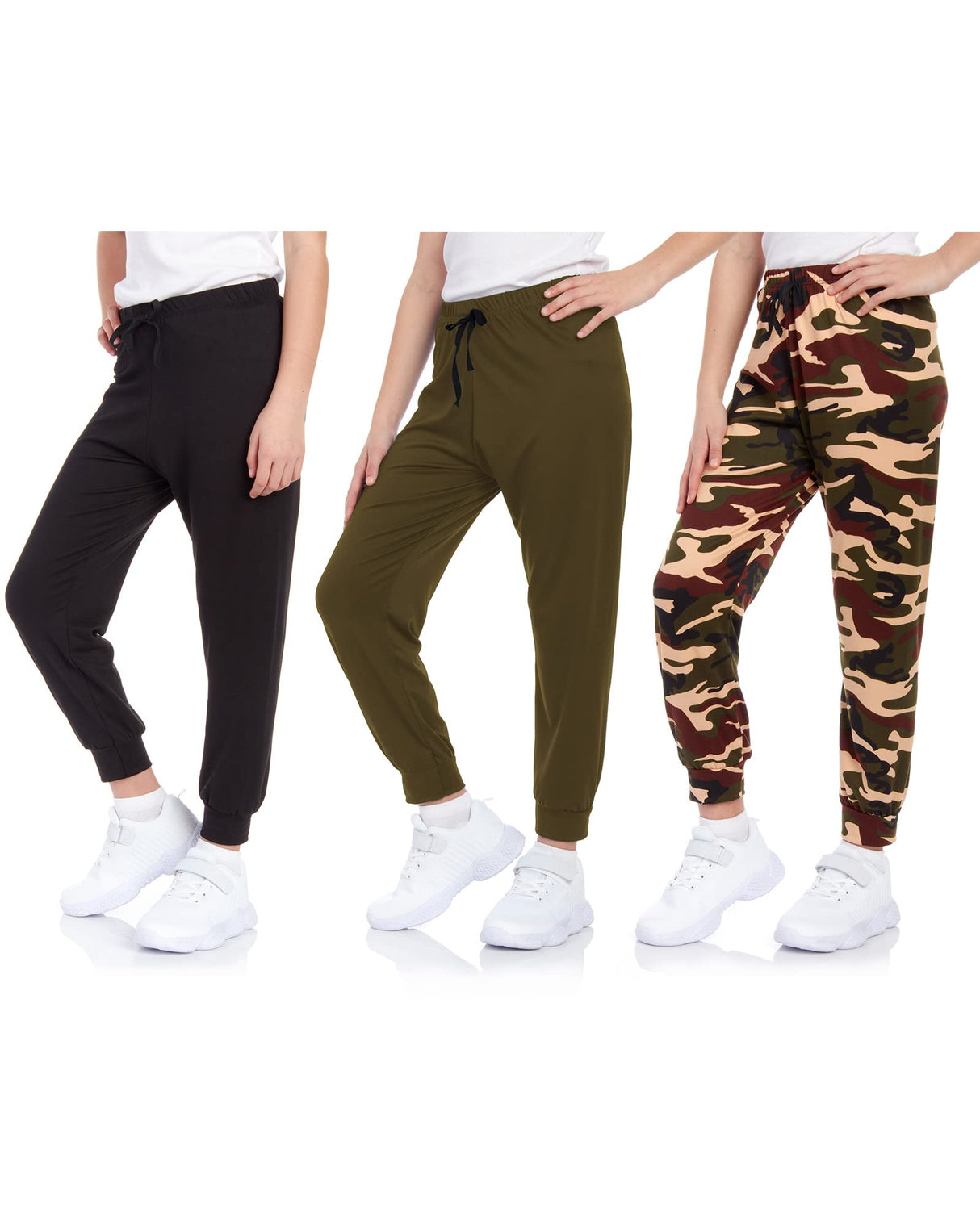 Sweet Hearts Girls' Sweatpants - Super Soft Athletic Performance Joggers: Made in USA (3 Pack)