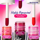 Blossom Color Lock Hydrating Longlasting Lip Stain and Tint for Lips & Cheek, Buildable, Non Drying, Smudgeproof + Transfer Proof, Made in USA with Doe Foot Applicator, 0.14 fl oz/4ml, Blooming Rose