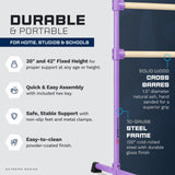 VITA Barre Portable Freestanding Double Ballet Barre, Extreme, Wood | Fixed Height, Made in USA, Home or Gym Exercise Equipment for Kids & Adults | Dance, Fitness, Pilates