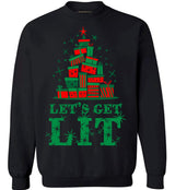 Awkward Styles Let's Get Lit Ugly Christmas Sweater - Xmas Lighting Theme Holiday Season Sweatshirt for Men Women