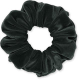 Velvet Scrunchies 3-Pack Gift Set Premium Plush Ponytail Holder Made in the USA Burgundy Forest Black