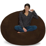 Chill Sack Bean Bag Chair: Giant 5' Memory Foam Furniture Bean Bag - Big Sofa with Soft Micro Fiber Cover - Black