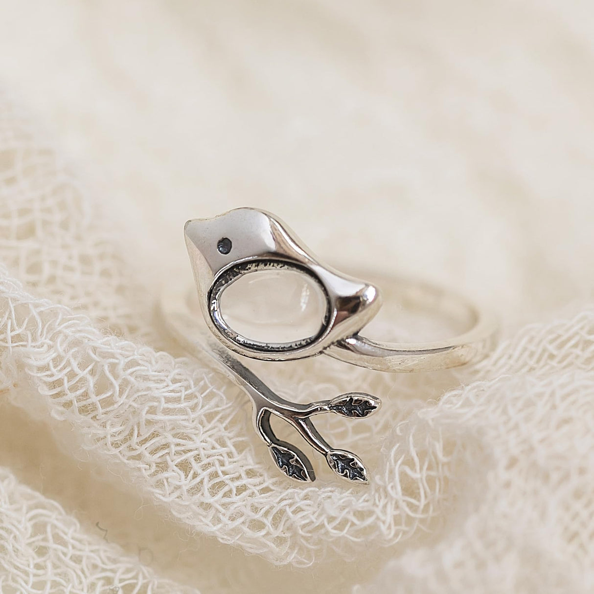 Bottled Up Designs Handmade Little Bird Ring, Recycled Antique Bottles, Sterling Silver, Eco Friendly, Made in USA, Birthday Gifts, Mothers Day, Women, Anniversary (Red Beer Bottle)