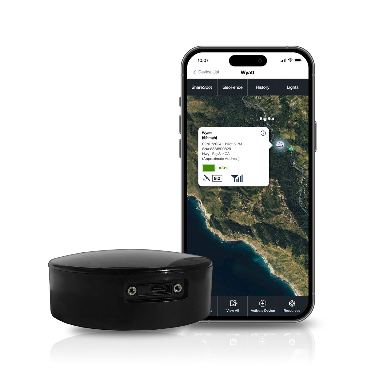 LandAirSea Overdrive GPS Tracker & Hardwire Power Adapter - Extended Battery, Waterproof, and Global Coverage - Subscription is Required