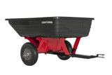 Craftsman CMXGZBF7124489 350 lb Load Capacity, Tow Behind Poly Dump/Swivel Cart, 10 CU FT Capacity; Lawn & Garden Cart/Trailer for Lawn Mowers, Easy to Use Hand Dumping Mechanism