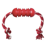 KONG Dental with Rope- for Dog Dental Care - Stuffable Chew Toy - Provides Chewing Outlet & Satisfies Instinctual Needs - Cleans Teeth & Gums - Made with Durable Natural Rubber - for Small Dogs