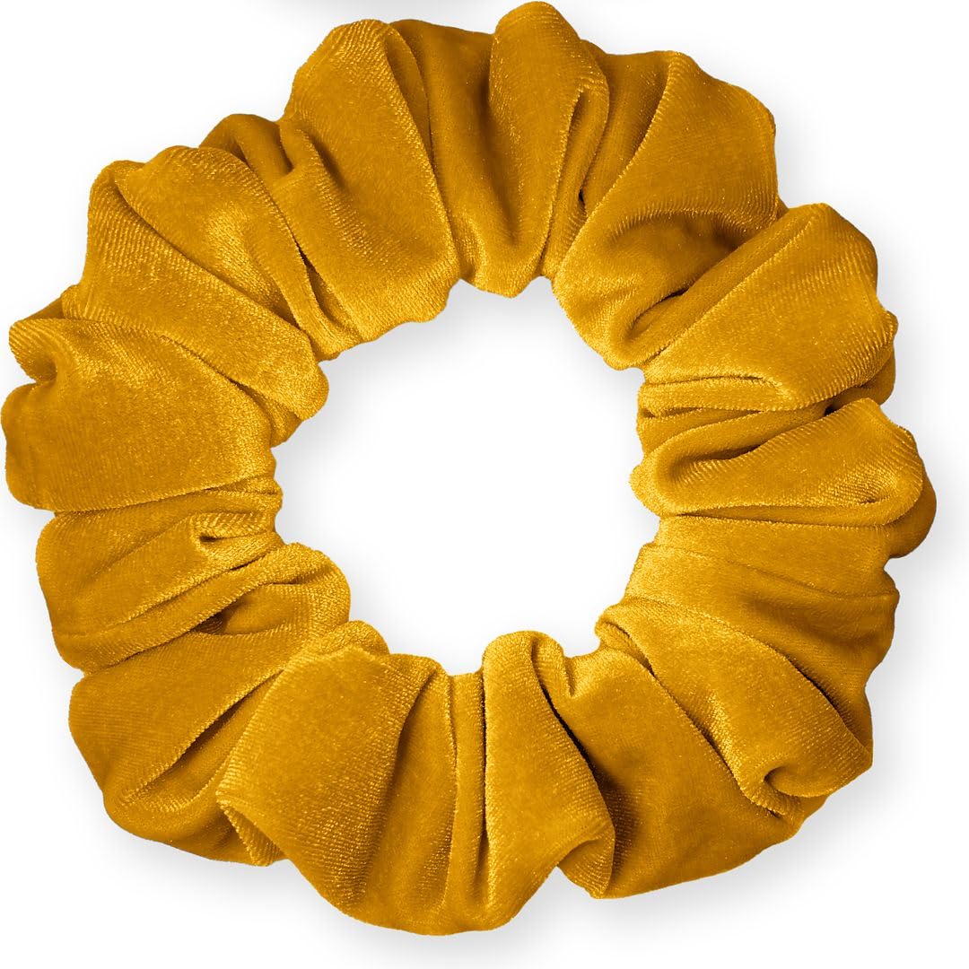 Velvet Scrunchies Jumbo Size Plush Big Ponytail Holders Thick Braided Locked Hair Big Made in the USA Green Pine