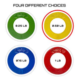 Micro Gainz Multi-Color Calibrated Fractional Weight Plates Set of 2 Pieces, Choose Set (.25LB-1LB), Designed for Olympic Barbell Weights for Strength Training, Made in USA