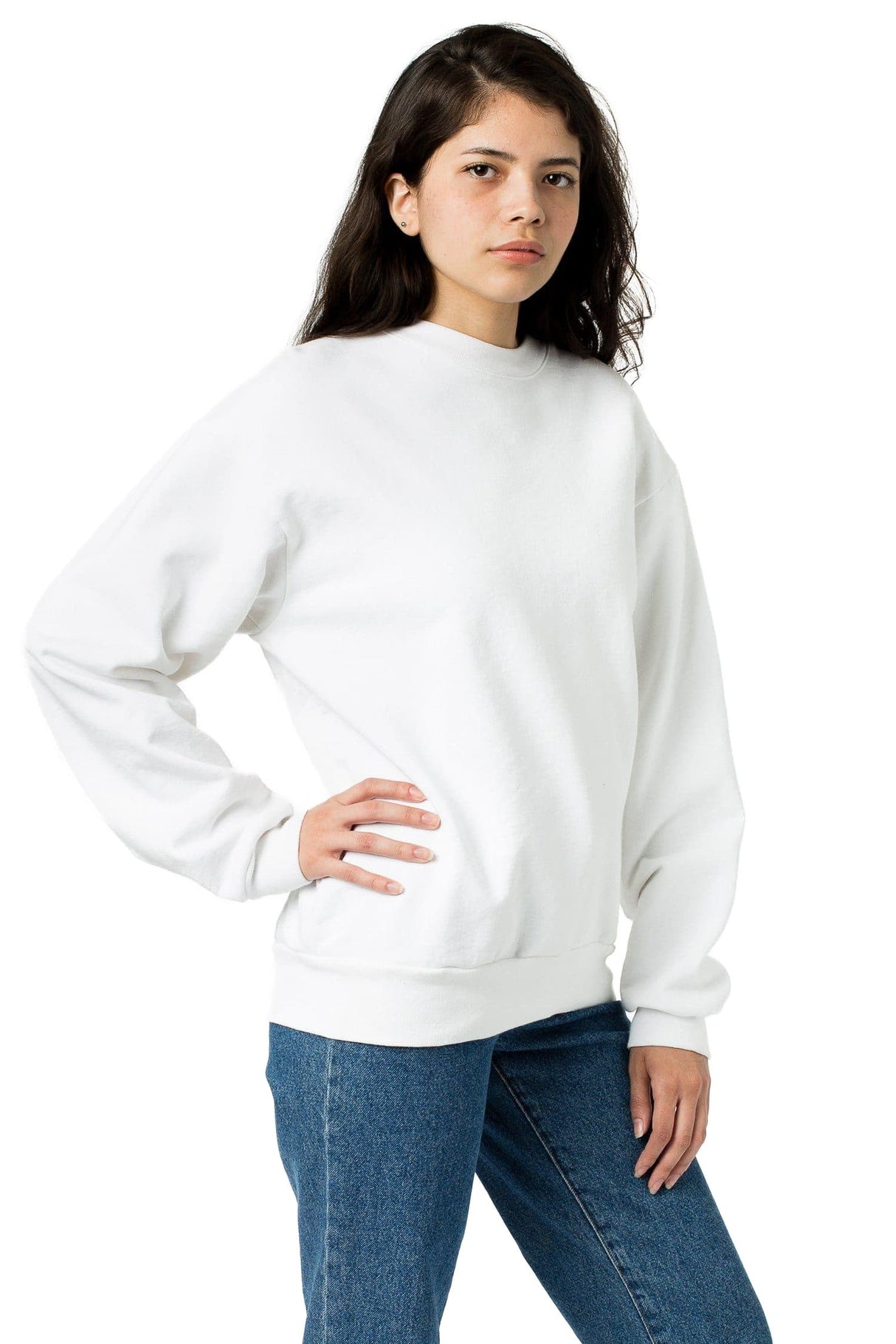 Los Angeles Apparel Heavy Fleece Crewneck Sweater (Piece Dye)