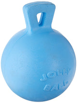 Jolly Pets Tug-n-Toss Heavy Duty Dog Toy Ball with Handle, 8 Inches/Large, Blueberry