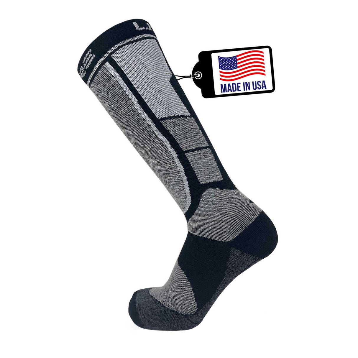 Ski Socks Made in USA - Alpaca Wool Winter Weather Lightweight Socks for Skiing