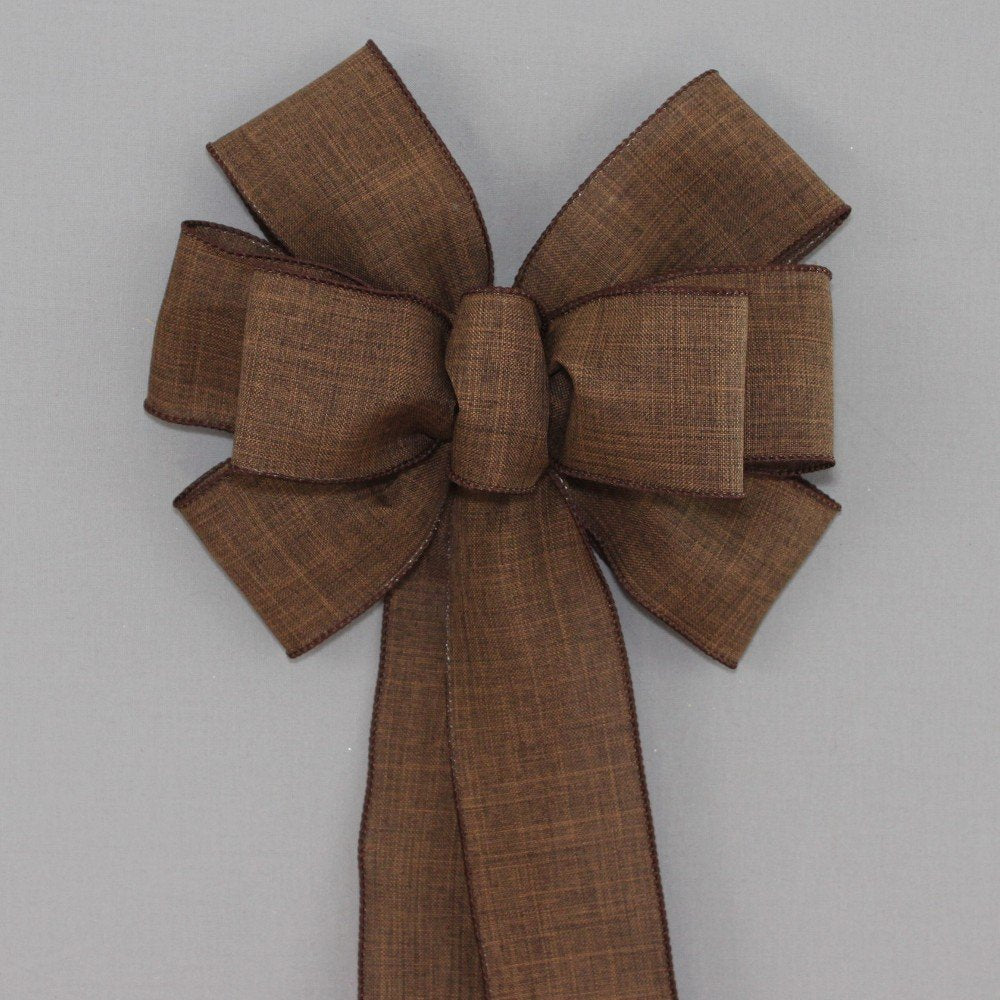 Red Rustic Wreath Bow - Red Christmas Bow by Package Perfect Bows – Made in USA (8 inch bow)