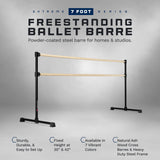 VITA Barre Portable Freestanding Double Ballet Barre, Extreme, Wood | Fixed Height, Made in USA, Home or Gym Exercise Equipment for Kids & Adults | Dance, Fitness, Pilates