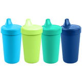 Re-Play Made in USA 10 Oz. Sippy Cups for Toddlers, Pack of 4 - Reusable Spill Proof Cups for Kids, Dishwasher/Microwave Safe - Hard Spout Sippy Cups for Toddlers 3.13" x 6.25", Desert Roses