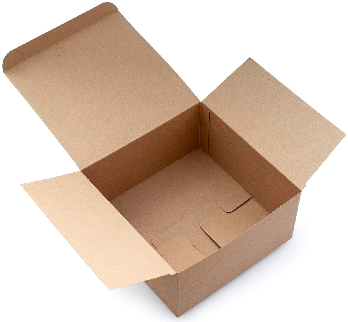 Made in USA 10-Count Recycled Brown Kraft Gift Boxes (5" X 5" X 3") with Tuck Lids for Weddings, Crafting and Baking Packaging Needs