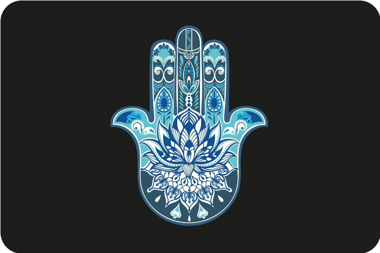 Embrace The Block™ Blue Hamsa Yoga Block (Black)