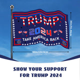Trump 2024 Flag 3x5 FT Outdoor Made in USA Double Sided 3 Ply, Large Donald Trump Flags 2024 Take America Back Flag, Heavy Duty Trump Garden Banner UV Protection Fade Resistant