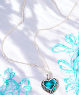 Bottled Up Designs Handmade, Homespun Hearts Necklace, Recycled Vintage Bottles, Sterling Silver, Made in USA, Birthday Gifts, Mothers Day, Women, Anniversary (White 1960s Cold Cream Jar)