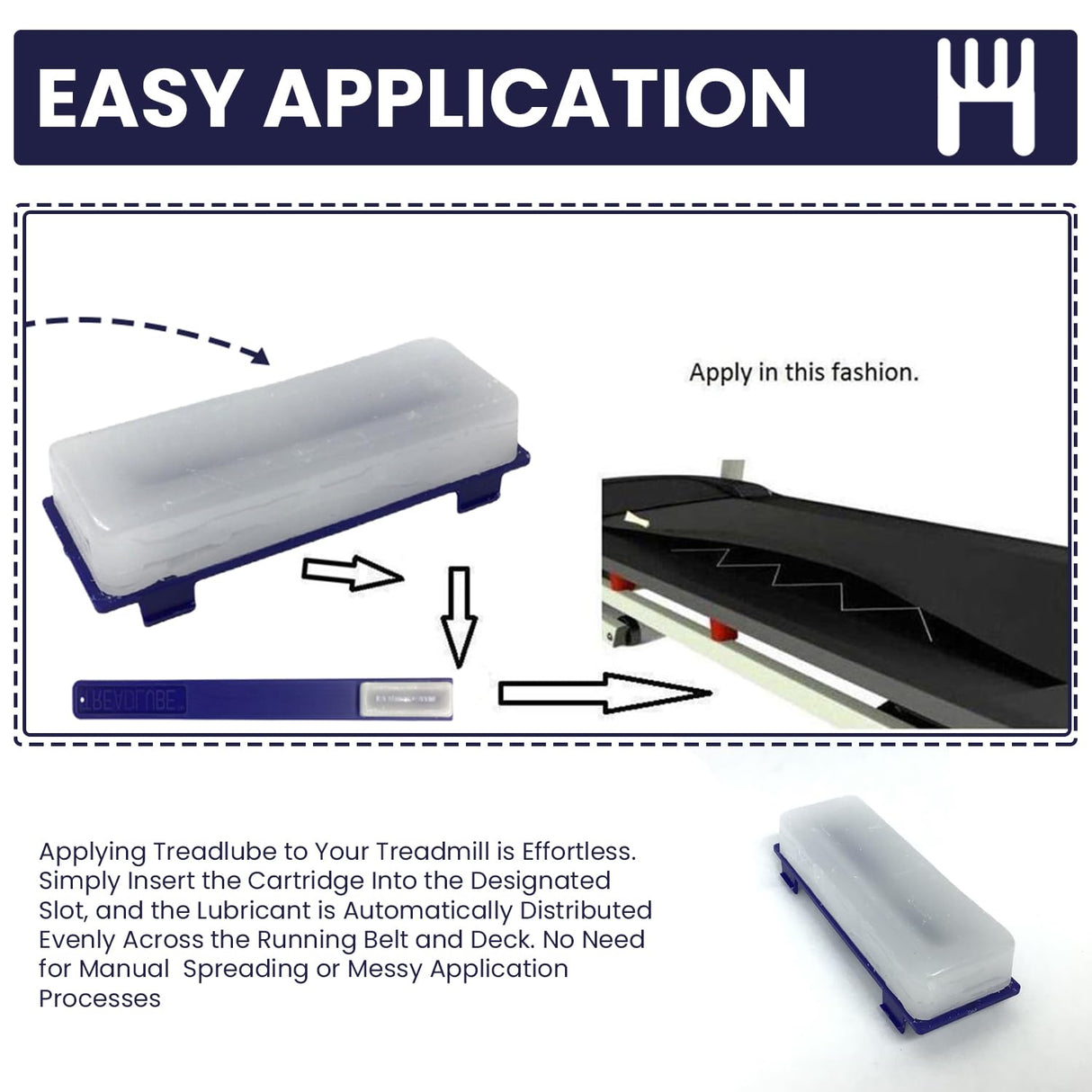 Treadmill Wax Stick APPLICATOR by TREADLUBE Easy to USE P/N WAXAPP - Made in USA