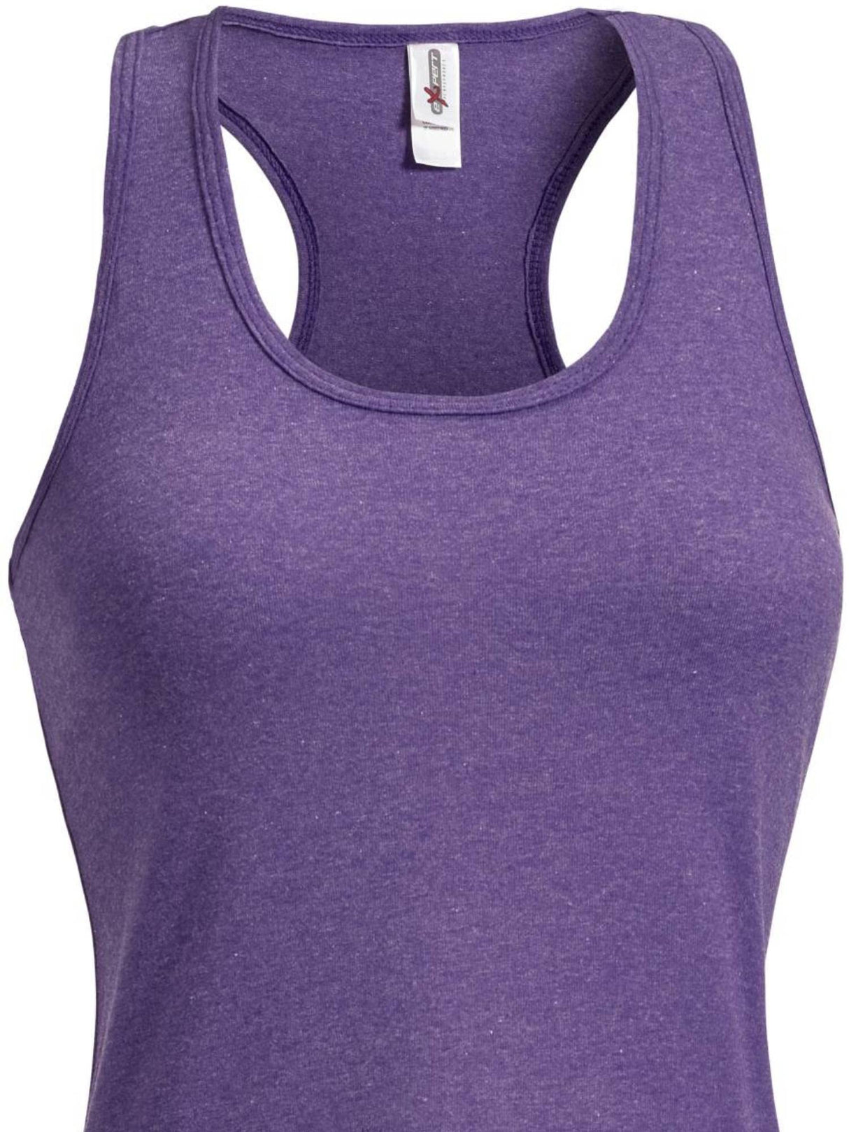 Expert Brand USA-Made Women's Performance Heather Racerback Tank Top