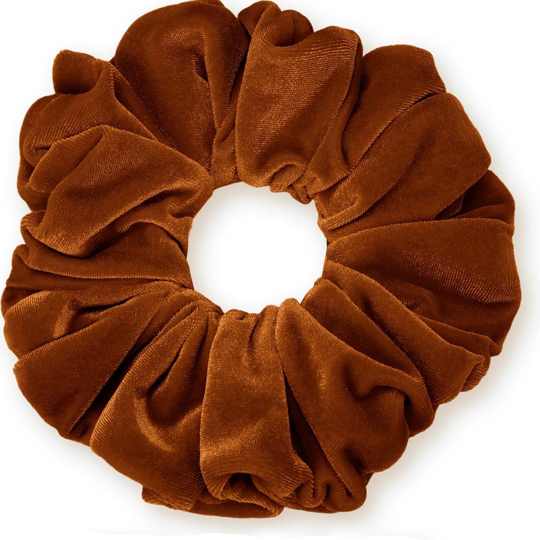 Velvet Scrunchies King Size Leopard XXL Plush Ponytail Holders Oversized Big Made in the USA