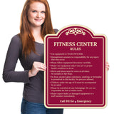 Sigo Signs, Fitness Center Rules Use Equipment at Your Own Risk Décor Sign, Green Light, 12x18 Inches, ACM, Fade Resistant, Made in USA