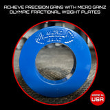 Micro Gainz Multi-Color Calibrated Fractional Weight Plates Set of 2 Pieces, Choose Set (.25LB-1LB), Designed for Olympic Barbell Weights for Strength Training, Made in USA