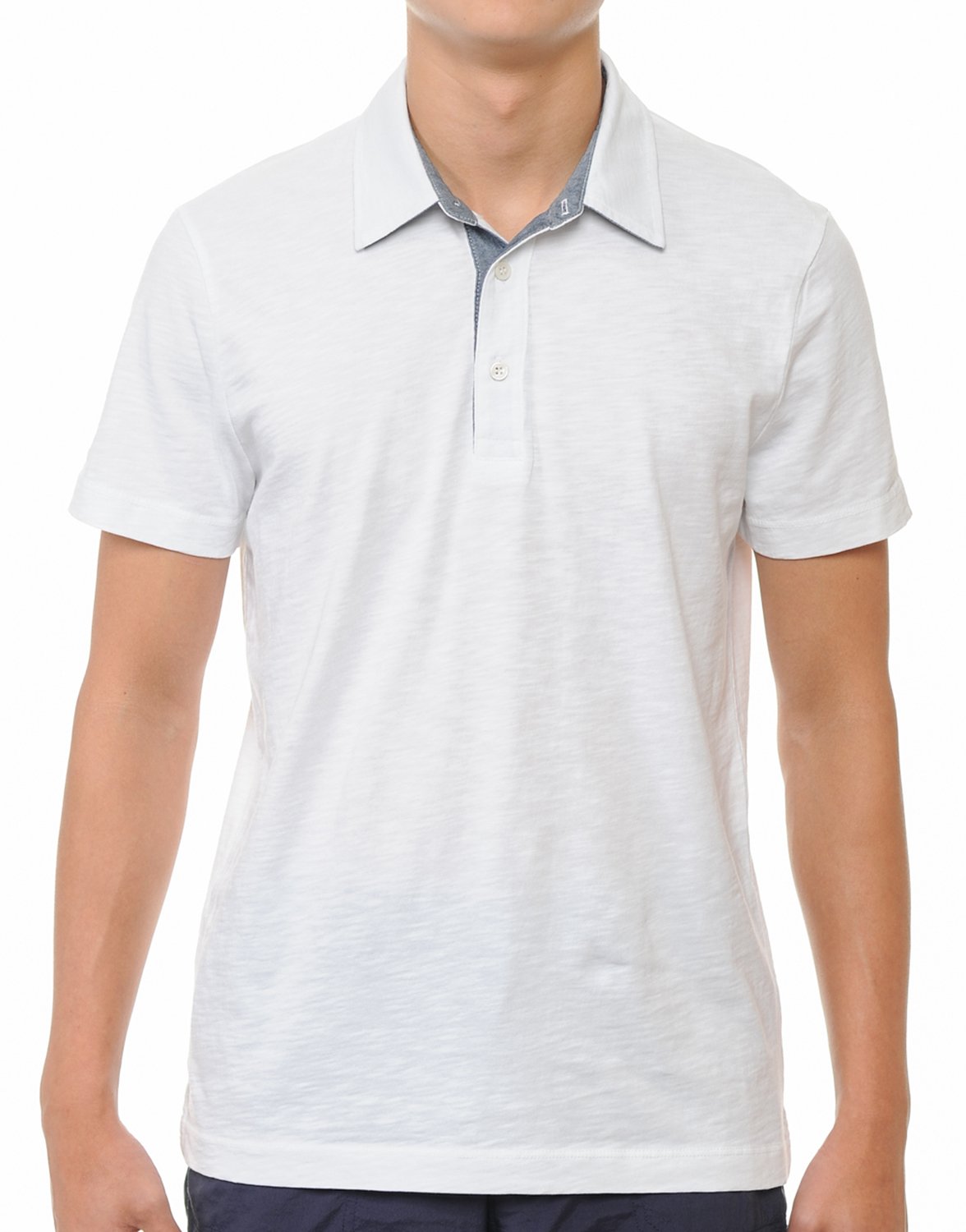YURO-K Premium Cotton Slub Jersey Short Sleeve Men's Polo T-Shirt with Side Slit Small - XX