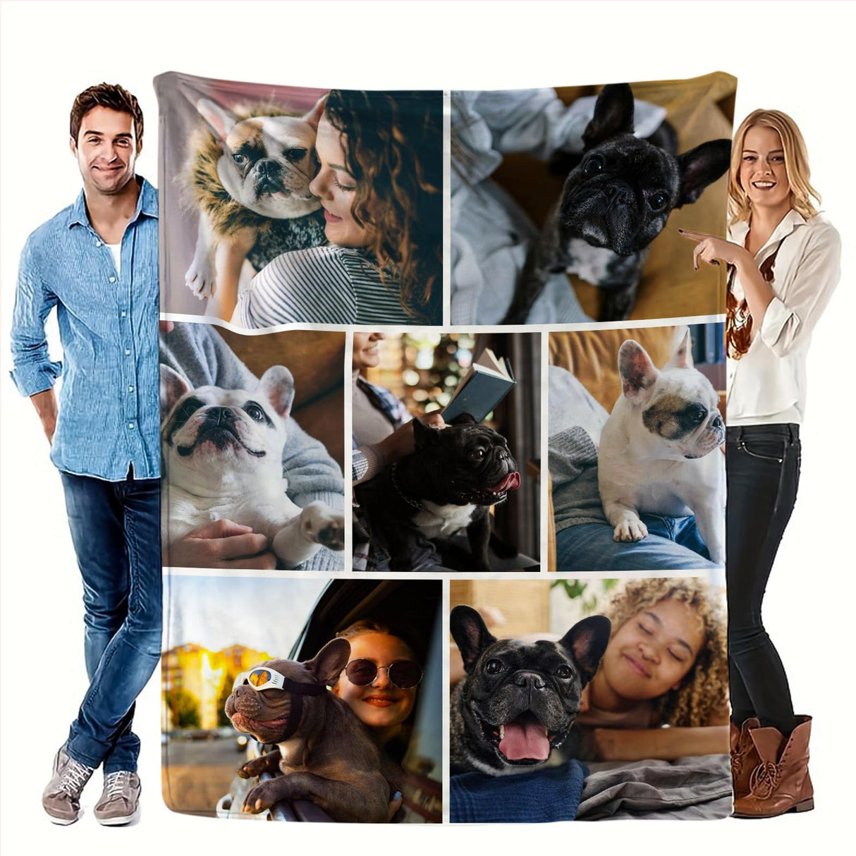 Ships Next Day,Custom Blanket with Picture Made in USA,Personalized Photo Blanket for Family Anniversary Christmas Birthday Halloween Valentines