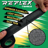 Shield Reflex | Stretch Athletic Tape, Tear by Hand, Made in USA, Thin, Flexible, Elastic Sports Tape, Spatting Football Tape 6 Pack (Midnight Blue, 2 Inch)