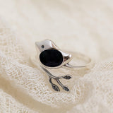Bottled Up Designs Handmade Little Bird Ring, Recycled Antique Bottles, Sterling Silver, Eco Friendly, Made in USA, Birthday Gifts, Mothers Day, Women, Anniversary (Red Beer Bottle)